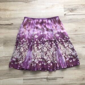 Worthington Purple Floral A-Line Women's Skirt